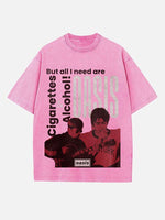 Oasis Print Round Neck T-shirt