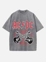 AC/DC Print Round Neck T-shirt