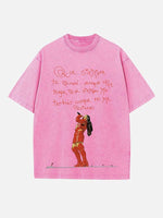 Rosalía Print Round Neck T-shirt