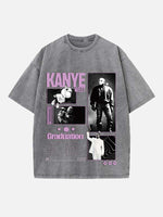 Kanye West Print Round Neck T-shirt