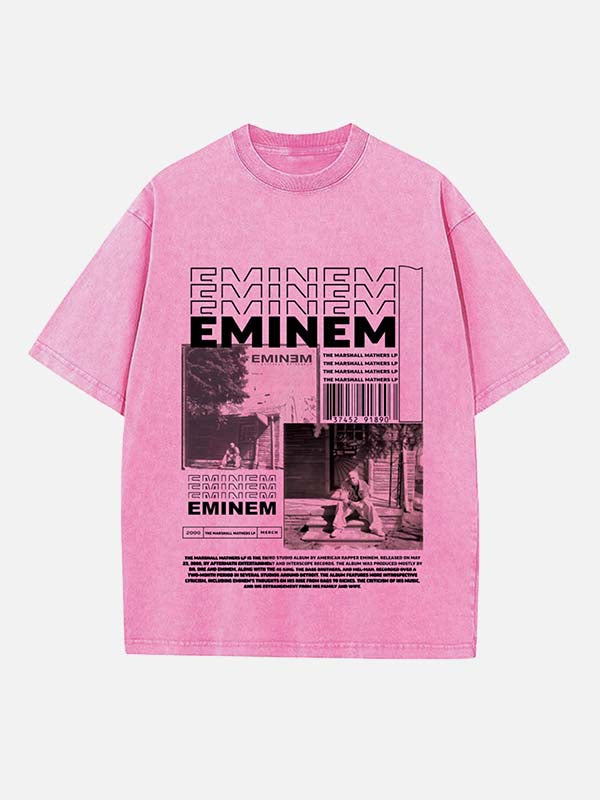 Eminem Print Round Neck T-shirt