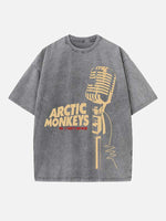 Arctic Monkeys Print Round Neck T-shirt