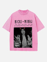 Nicki Minaj Print Round Neck T-shirt