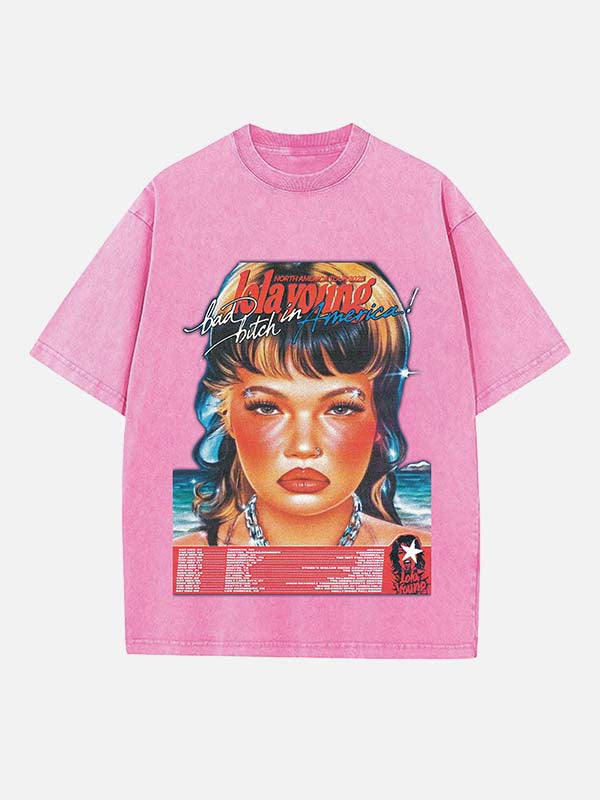 Lola Young Print Round Neck T-shirt