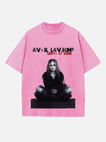 Avril Lavigne Print Round Neck T-shirt