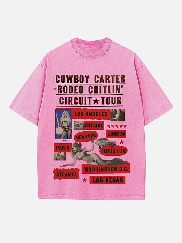 Beyoncé Print Round Neck T-shirt