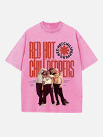Red Hot Chili Peppers Print Round Neck T-shirt