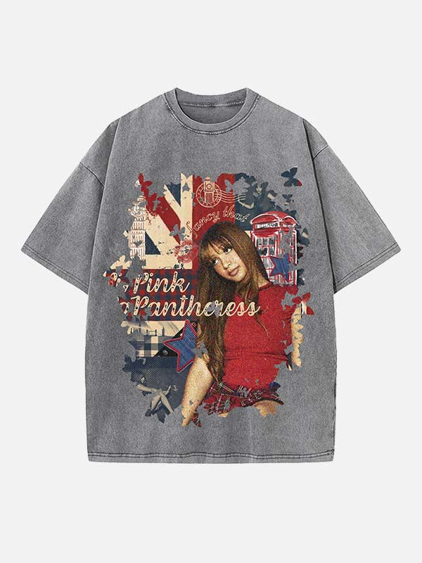 PinkPantheress Print Round Neck T-shirt