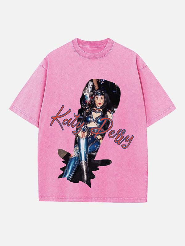 Katy Perry Print Round Neck T-shirt