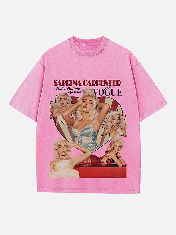 Sabrina Carpenter Print Round Neck T-shirt