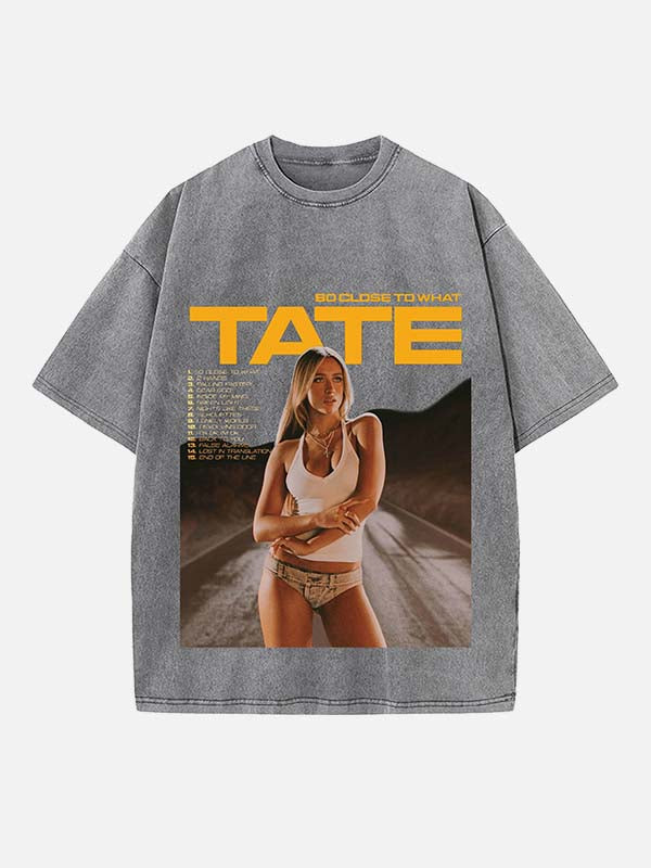 Tate McRae Print Round Neck T-shirt