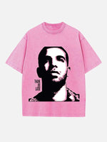 Drake Print Round Neck T-shirt