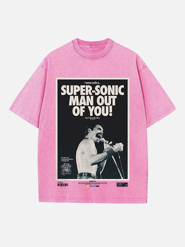 Queen Print Round Neck T-shirt