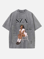 SZA Print Round Neck T-shirt
