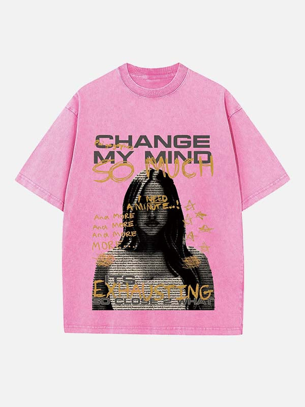 Tate McRae Print Round Neck T-shirt