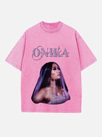 Nicki Minaj Print Round Neck T-shirt