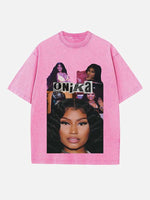 Nicki Minaj Print Round Neck T-shirt