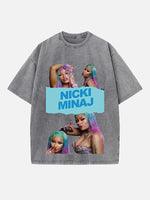 Nicki Minaj Print Round Neck T-shirt