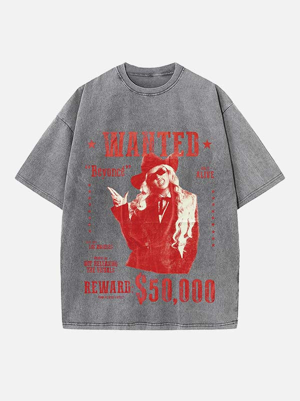 Beyoncé Print Round Neck T-shirt