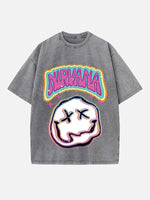 NIRVANA Print Round Neck T-shirt