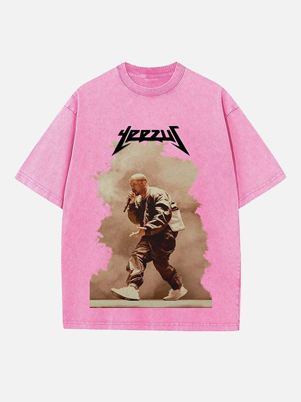 Kanye West Print Round Neck T-shirt