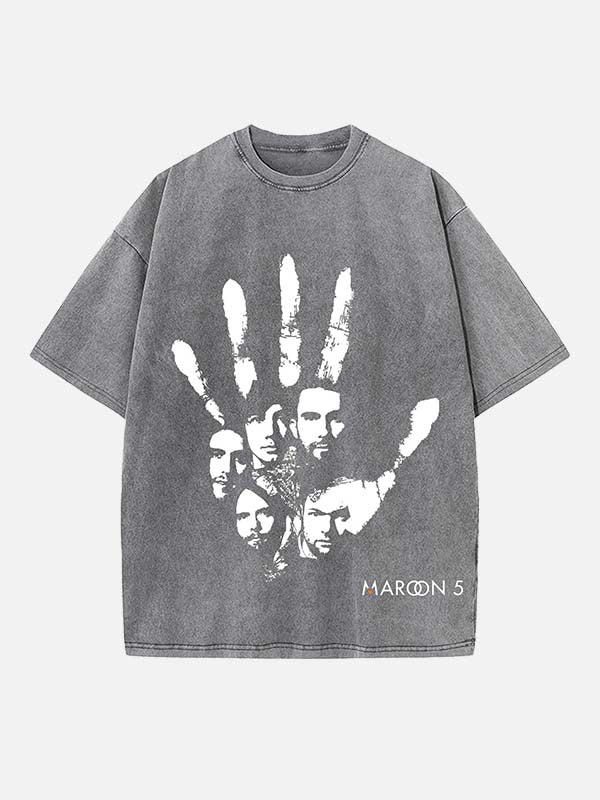 Maroon 5 Print Round Neck T-shirt