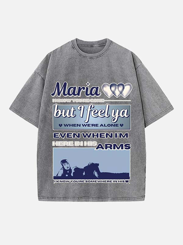 Dua Lipa Print Round Neck T-shirt