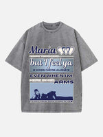 Dua Lipa Print Round Neck T-shirt