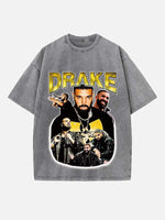 Drake Print Round Neck T-shirt