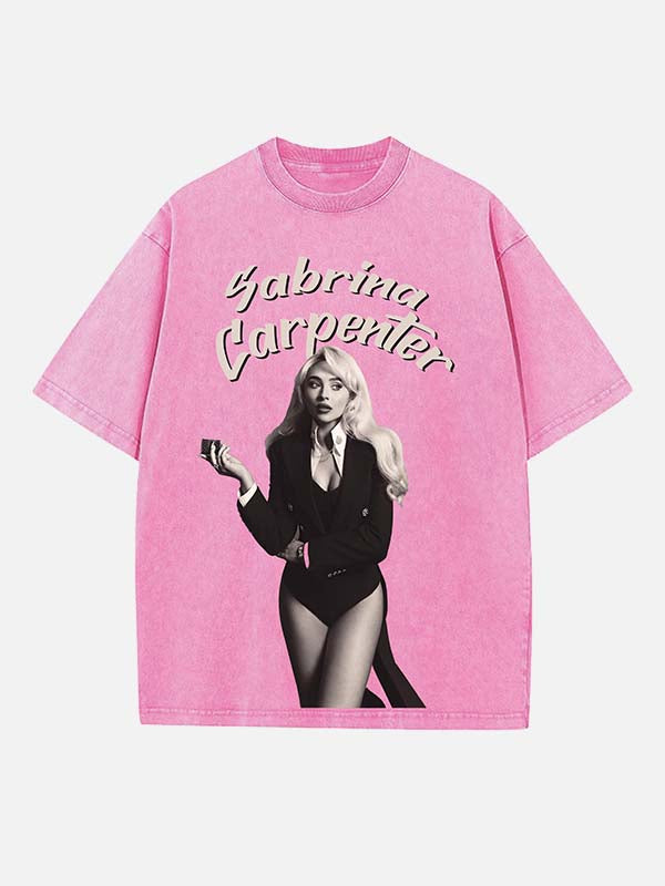 Sabrina Carpenter Print Round Neck T-shirt