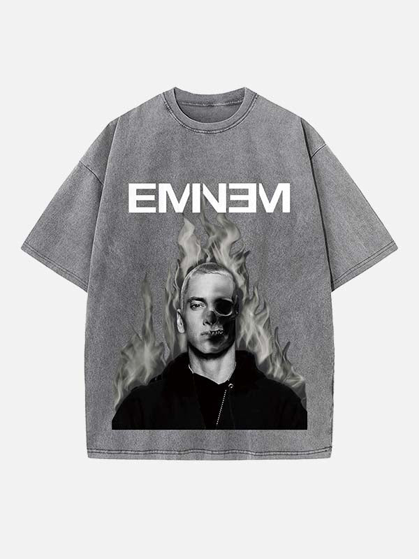 Eminem Print Round Neck T-shirt