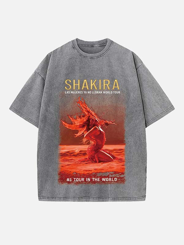Shakira Print Round Neck T-shirt