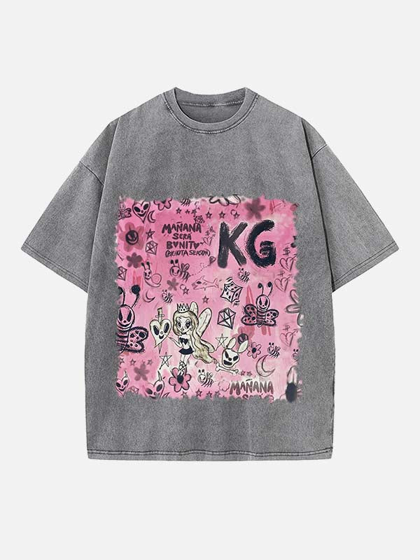 Karol G Print Round Neck T-shirt