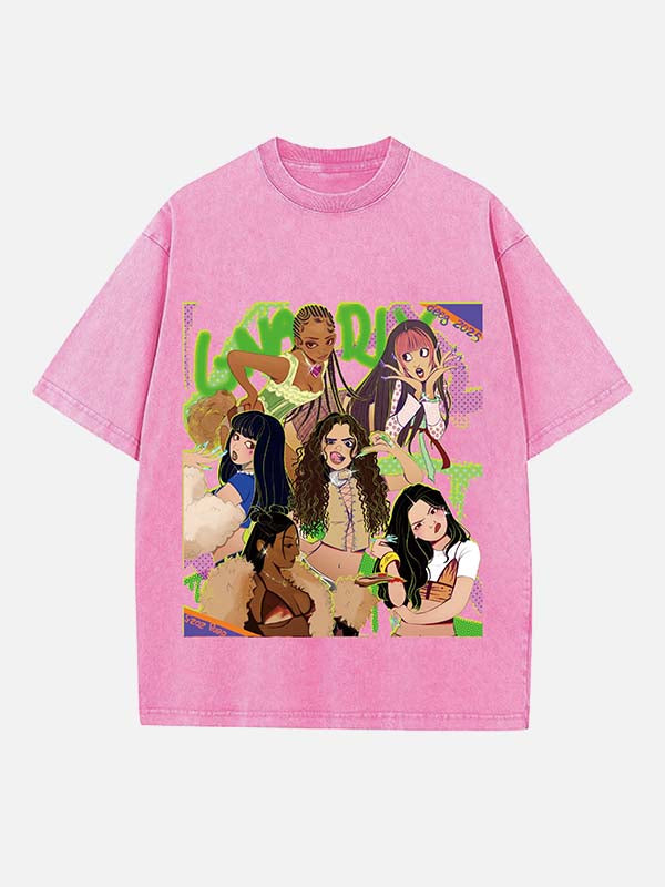 KATSEYE Print Round Neck T-shirt