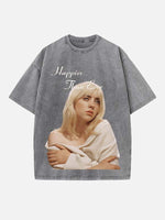 Billie Eilish Print Round Neck T-shirt
