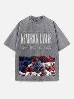 Kendrick Lamar Print Round Neck T-shirt
