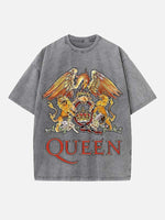 Queen Print Round Neck T-shirt