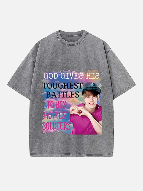 Justin Bieber Print Round Neck T-shirt