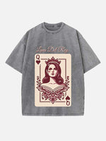 Lana Del Rey Print Round Neck T-shirt