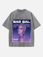Rihanna Print Round Neck T-shirt