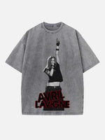 Avril Lavigne Print Round Neck T-shirt