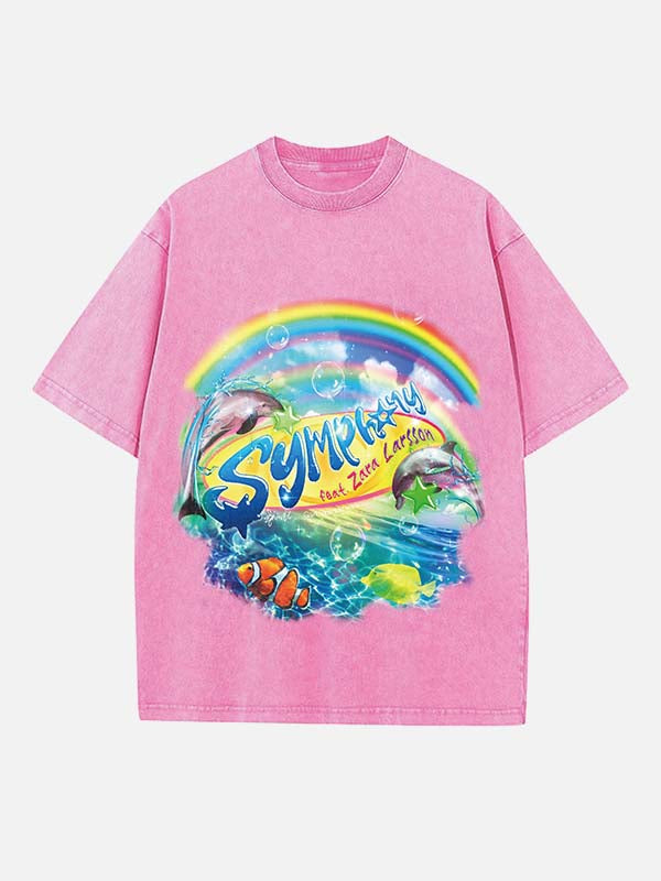 Zara Larsson Print Round Neck T-shirt