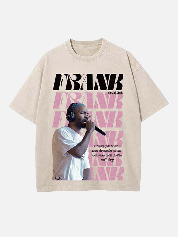Frank Ocean Print Round Neck T-shirt