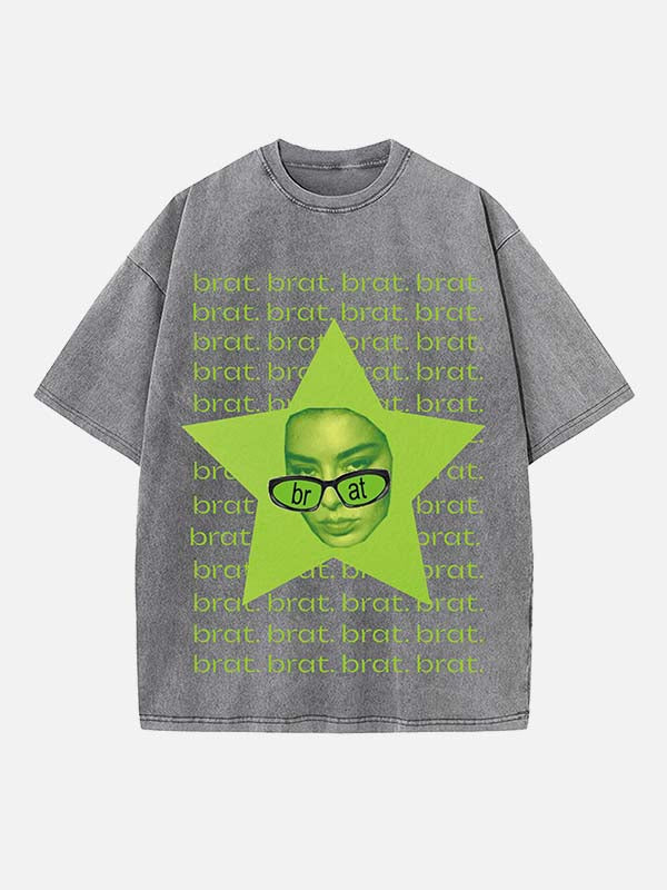 Charli xcx Print Round Neck T-shirt