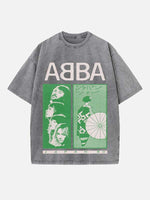 ABBA Print Round Neck T-shirt