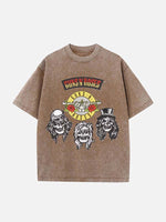 GUNS N' ROSES Print Round Neck T-shirt