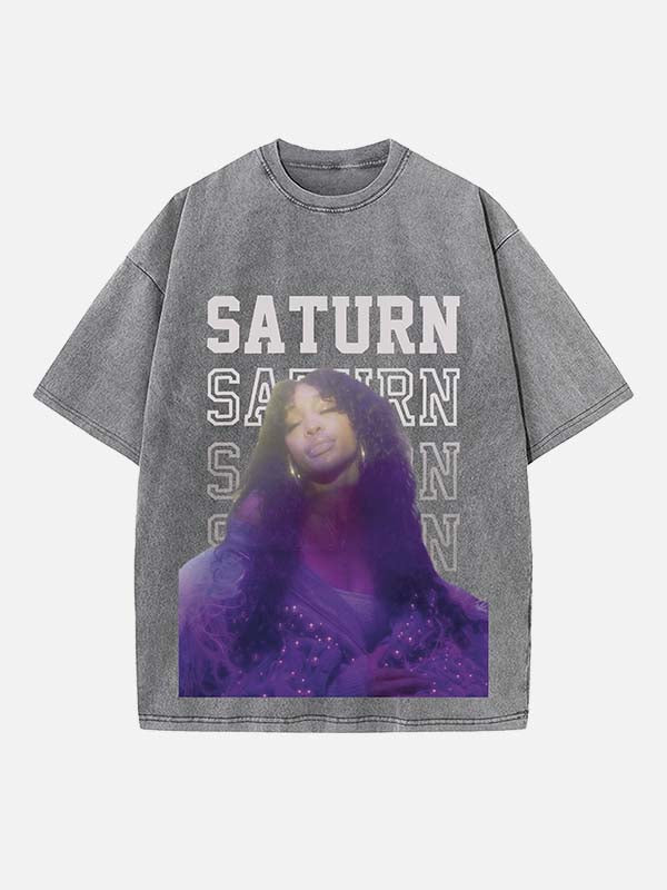 SZA Print Round Neck T-shirt