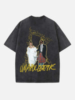 Rihanna Print Round Neck T-shirt