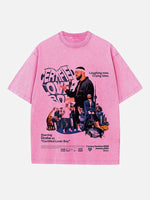 Drake Print Round Neck T-shirt