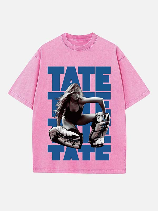 Tate McRae Print Round Neck T-shirt
